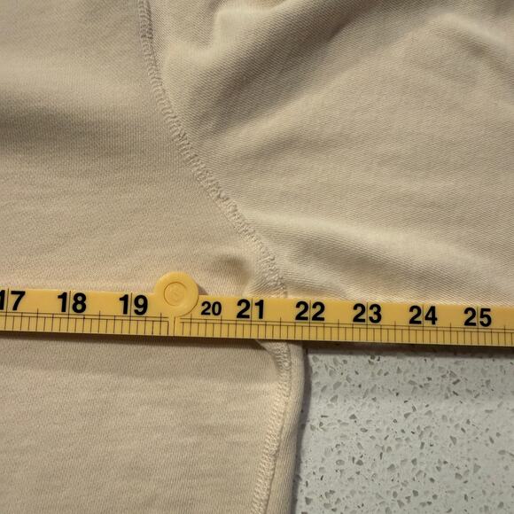 J Crew Garment Dyed Cream Beige Crew Neck Sweatshirt Men Large Cotton Preppy - Picture 7 of 8